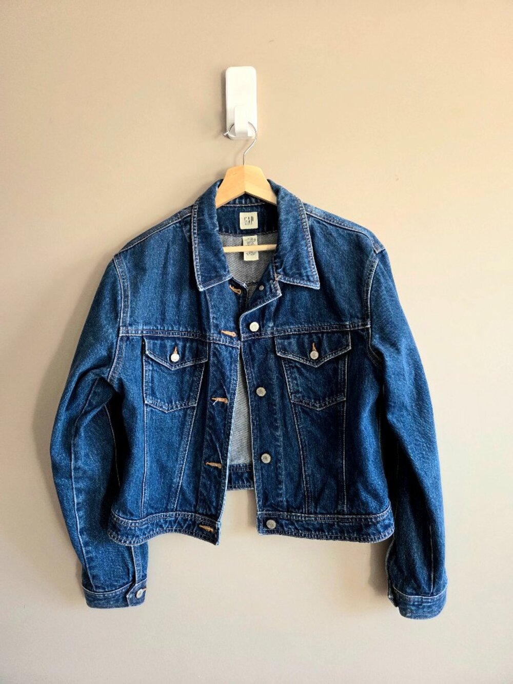 Vintage Gap Denim Dark Blue Wash Jacket